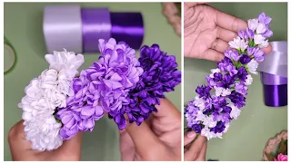 DIY| cara membuat buket bunga dari pita satin | flower Bouquet #satinribbonflowers