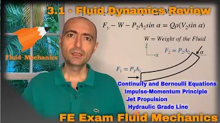 FE Exam Fluid Mechanics - 3.1 - Review - Fluid Dynamics I