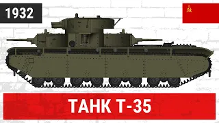 Танк Т-35 Башен ПЯТЬ, а толку НОЛЬ. Детальный разбор (Часть 1)