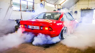Opel Manta w/ Group A exhaust! -Drive by, Onboard, Details and BURNOUT