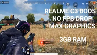 How to boost FPS In PUBG NEWSTATE 3gb RAM no APP/config( realme c3 high graphics gameplay)