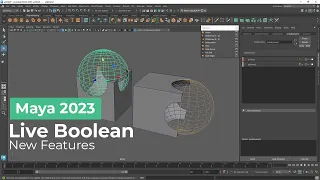 Maya 2023 New Features - Interactive Live Poly Booleans