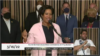 Mayor Bowser Holds Media Availability on Fiscal Year 2023 Budget Proposal, 3/16/22