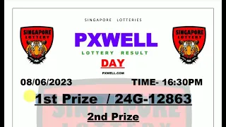 PXWELL LOTTERY DRAW DAY LIVE 16:30 PM 08/06/2023 SINGAPORE LOTTERY PXWELL LIVE TODAY RESULT