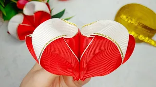 Fluffy Ribbon Bow - Super easy way to sew a bow - Hair Bow tutorial #1