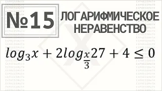 Задание 15 (#5) Логарифмическое неравенство | Разбор ЕГЭ математика профиль