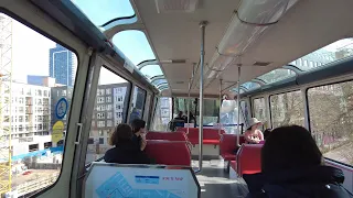 Riding the Seattle Monorail from the Space Needle to Downtown Seattle