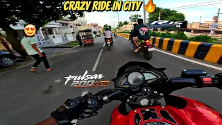 Pulsar ns200 & Yamaha r15 v4 crazy hyper ride in city Go Pro hero 11 (hyperview 4k/60)