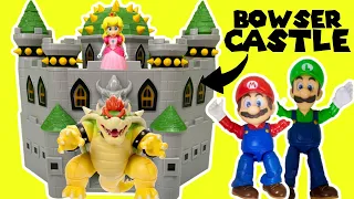 The Super Mario Bros Movie Luigi and Mario Destroy Bowser's Castle with Princess Peach!
