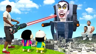 GTA5 : Franklin, Shinchan & Minchan got Possessed by Skibidi Toilelt ( PART 2)