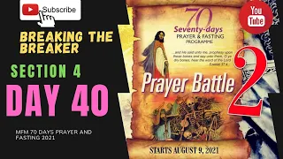 🔴 Day 40 MFM 70 Days Prayer & Fasting Programme 2021 Prayers from Dr DK Olukoya, Gen. Overseer, MFM