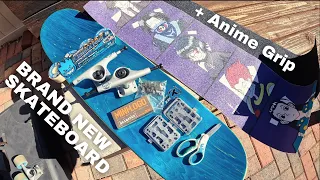 Brand New Skateboard Setup + Anime Grip Tape Tutorial