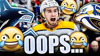 OOPS… THEY DID IT AGAIN (CANUCKS BLOW 3-0 LEAD TO NASHVILLE PREDATORS AND LOSE) Re: Demko, Kuzmenko