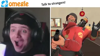 TF2 Soldier and Pyro Invade Omegle before its shutdown!