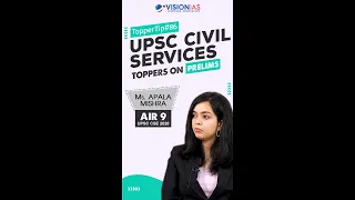 TOPPERS ON PRELIMS | MS. APALA MISHRA, RANK 9, UPSC CSE 2020 | Tip #86