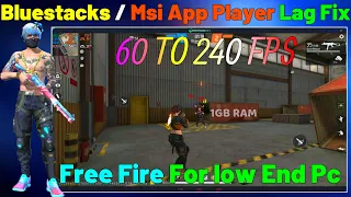 Bluestacks 5 Lag Fix 100% Working Trick | Msi App Player Lag fix For Low End Pc - 512MB Ram