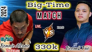 Ronnie Alcano "The Volcano" (8/10) 🆚 Boom2 Pao..R18.. Big time Match.. Isang Mabigat na pArtida 👊🔥