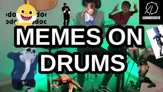 30 MEMES IN 1 SONG | drum cover