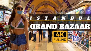 Istanbul Grand Bazaar Walking Tour 20 August 2021 | 4K UHD 60fps