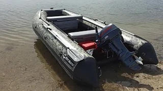 Обкатка лодочного мотора Kamisu 9.9 и лодки нднд  Kitt boats 410.