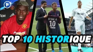 Le TOP 10 des transferts les plus chers de l'Histoire du football