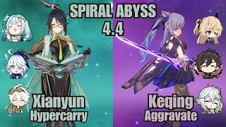 C0 Xianyun Hypercarry & Keqing Aggravate | Spiral Abyss | Genshin Impact 4.4