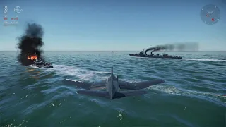 Торпедоносец BTD-1. Gameplay на торпедоносце. Топим корабли в War Thunder.