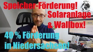 Speicherförderung Photovoltaik! 40 % beim Stromspeicher für die Solaranlage in Niedersachsen!