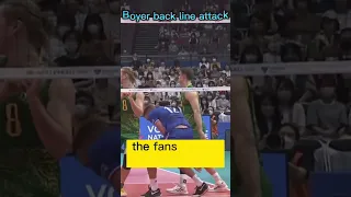Boyer unstoppable back line attack 🦾🫡👀🤯 #volleyball #fypシ #PowerSpike #Boyer #verticaljump