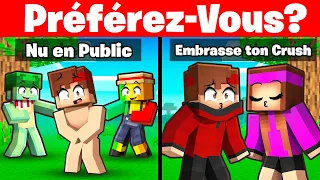 J'ai joué a "TU PRÉFÈRES ?" avec ma Fan GIRL sur Minecraft !