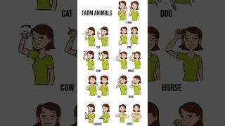 Farm Animals in American Sign Language 🤟 #asl #signlanguage #father4son #bibekjeevan #sign #deaf ❤️