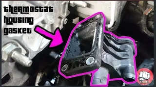 THERMOSTAT HOUSING GASKET 1.5 FORD FIESTA DIESEL DURATORQ-  COOLANT LEAK- how to replace