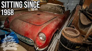 Digging Out A Barn Find 1954 Corvette - 1 of 145 Made In Red!!!!!