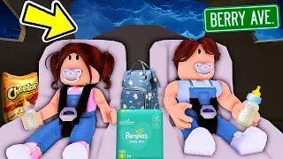 TWINS FIRST DAY AT DAYCARE Gone Wrong.. Roblox Berry Avenue Roleplay!