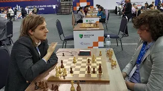 Hans Niemann beats 2800+ rated Richard Rapport | World Rapid 2022