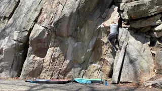 Lynn Hill's Traverse V8 (Hejran) - Gunks