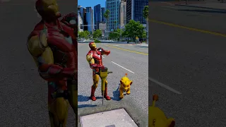 GTA V IRON MAN SAVING BABY TIGER HIS DAD #shorts | GERINGG