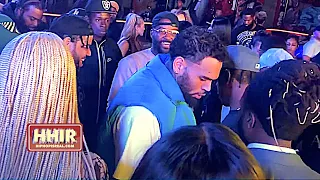 CHRIS BROWN WITH CHARLIE CLIPS, CHESS & MICKEY FACTZ AFTER HOSTING URL BATTLES AT HIS MANSION