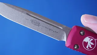 Нож Microtech Ultratech 121-13RD с топовым клинком М390 и красной рукоятью USA