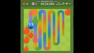 Google Snake Game Speedrun All Apples Multi Mode -5 apples -Peaceful Small (Fast)