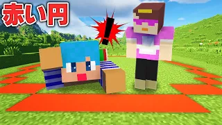 赤い円から出たら死ぬ世界に迷い込んだ！？【マイクラ / まいくら / マインクラフト】