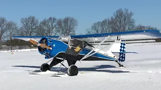 KitFox SS7 with Rotec Radial engine & Summit Skis