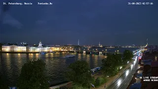 Вся ночная гроза в Санкт-Петербурге 31 августа 2023 полное видео с супервидовой веб-камеры 4K