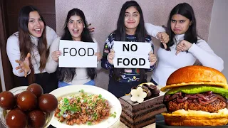 FOOD VS NO FOOD CHALLENGE WITH @DingDongGirls  | Food Challenge