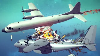 Two large transport airplanes collide midair! #1 | Besiege