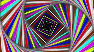 Colorful Revolving Rectangle | Illusion Diffusion | Black Screen | Copyright Free