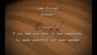 Lose Yourself In The Style Of Eminem Karaoke Music