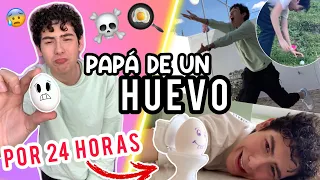 FUI PAPÁ de un HUEVO por 24 HORAS 🥚🥺 Y SE ME CAYÓ JAJA | Leo Study