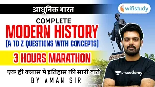 Complete Modern History (A to Z Questions with Concepts) | 3 Hours Marathon by Aman Sharma