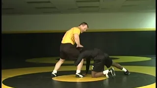 Defending Single Leg:  Hands Below Knee Step Over Body Cradle